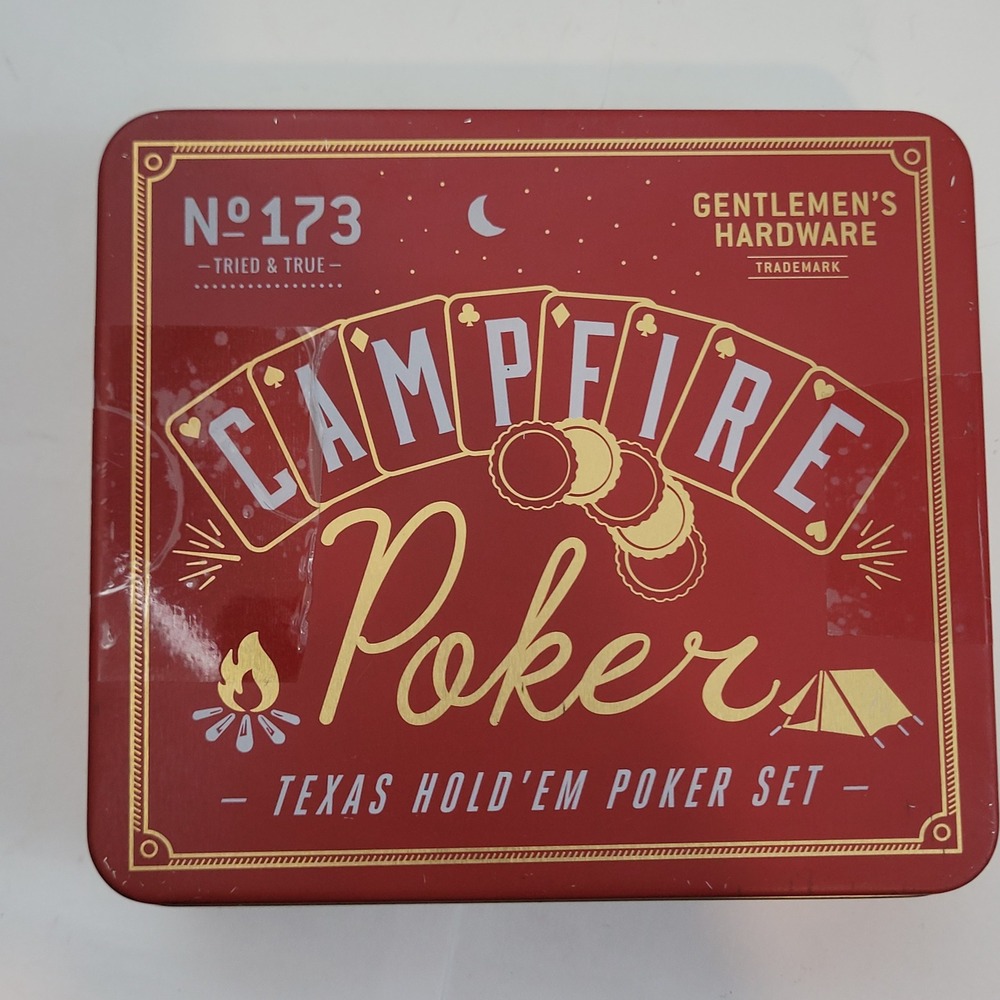 Gentlemen's Hardware Campfire Poker Set Unisex Waterproof Cards & Metal Chips